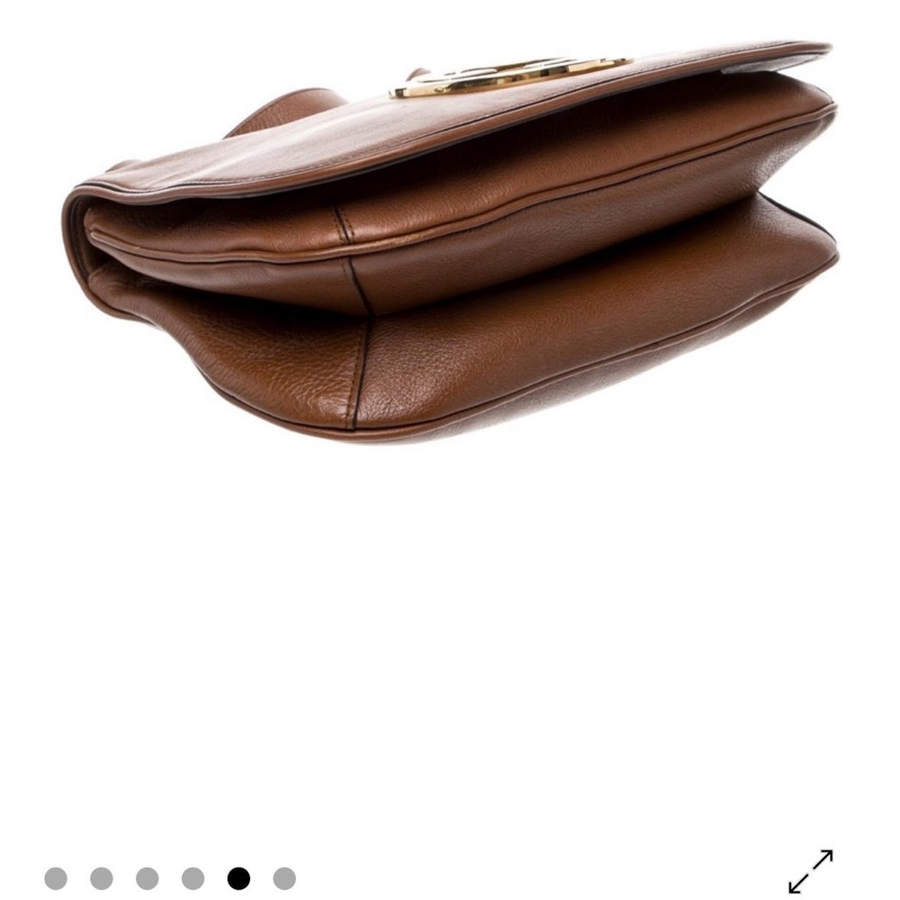 Gucci Tan Leather Shoulder Bag with Gold Logo - Picture 5 of 10